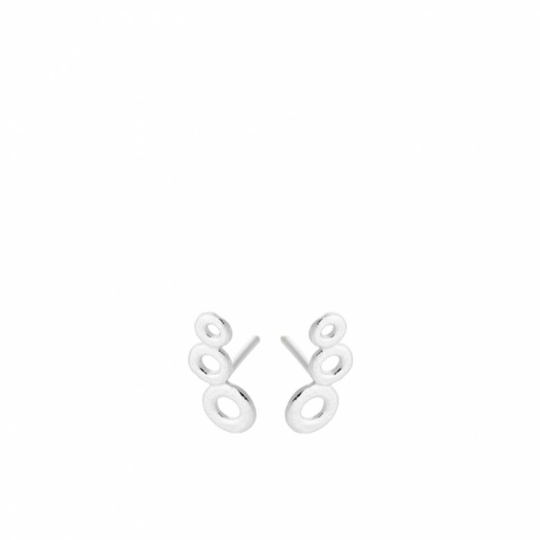 Triple Circle Stud Earrings In Silver By Pernille Corydon