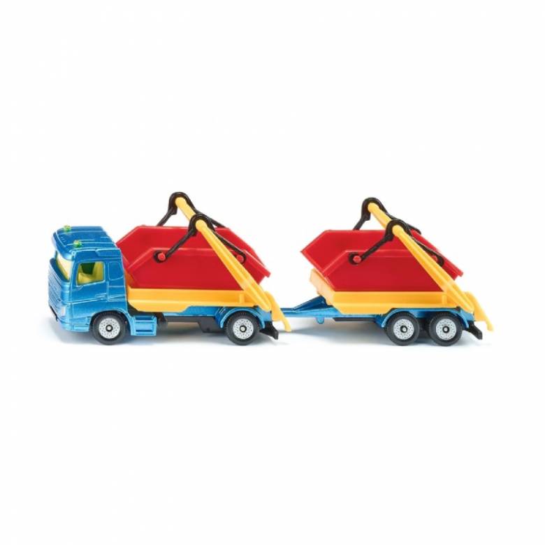 Truck With Skip & Trailer - Double Die-Cast Toy Vehicle 1695 3+