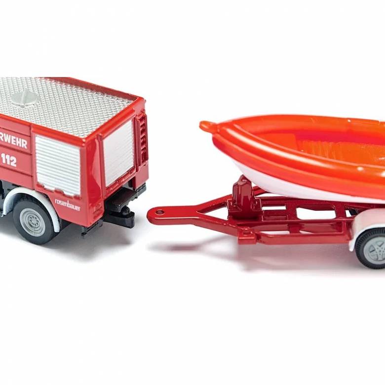 Unimog Fire Engine & Boat - Double Die-Cast Toy Vehicle 1636 3+