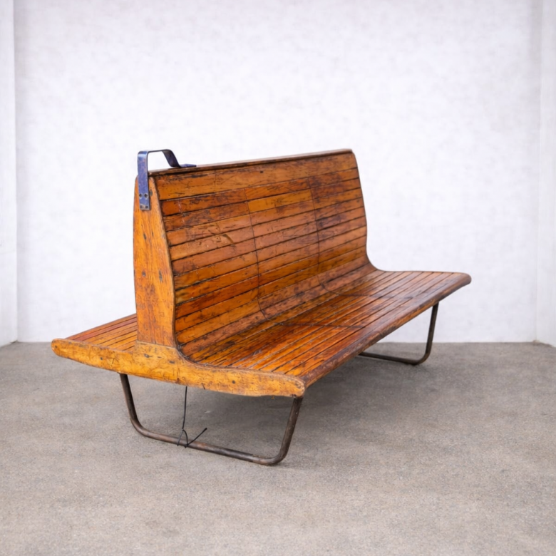 Vintage Eastern European Double Sided Tram Bench