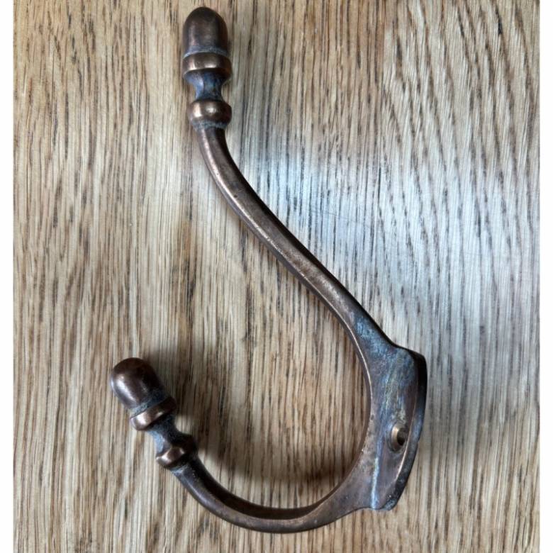 Vintage Large Single Brass Hook