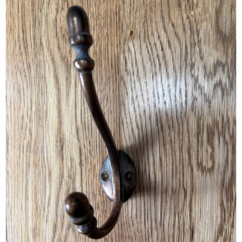 Vintage Large Single Brass Hook