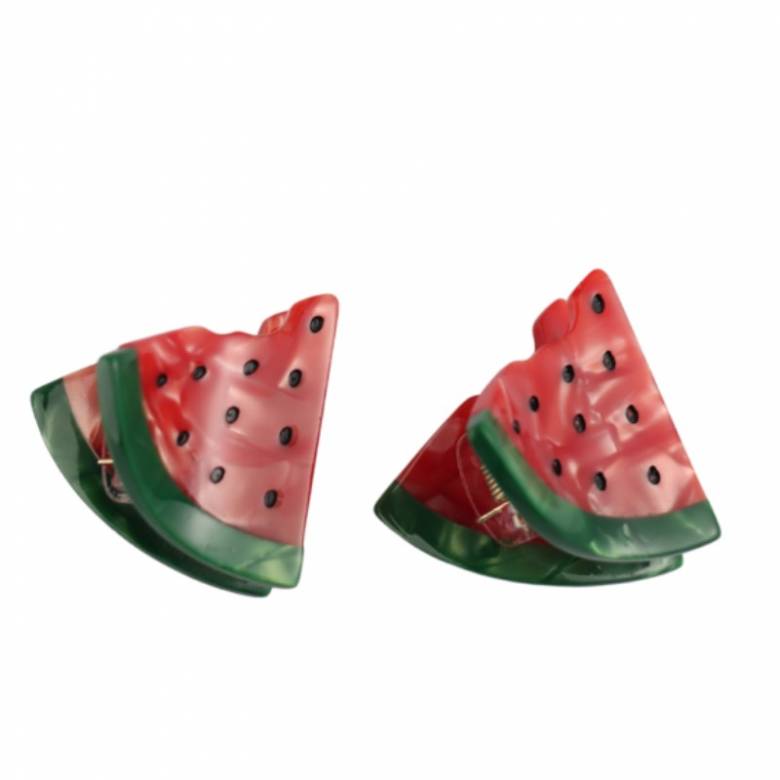 Watermelon - Pair Of Claw Hair Clips
