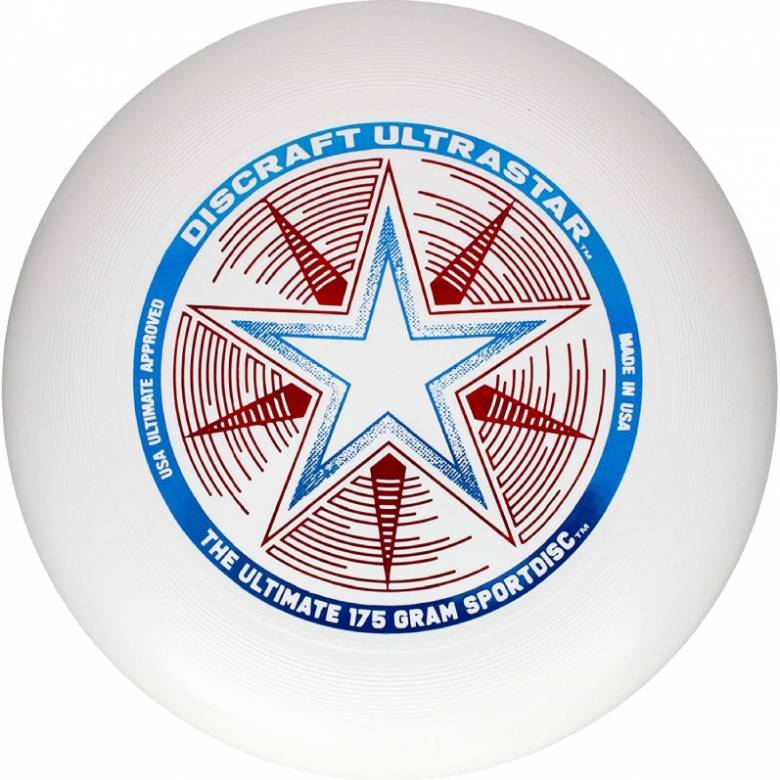 White Discraft Ultra Star Frisbee