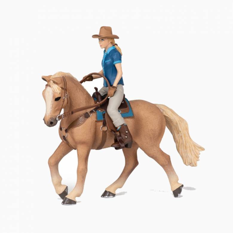 Wild West Horse & Cowgirl - Papo Animal Figure