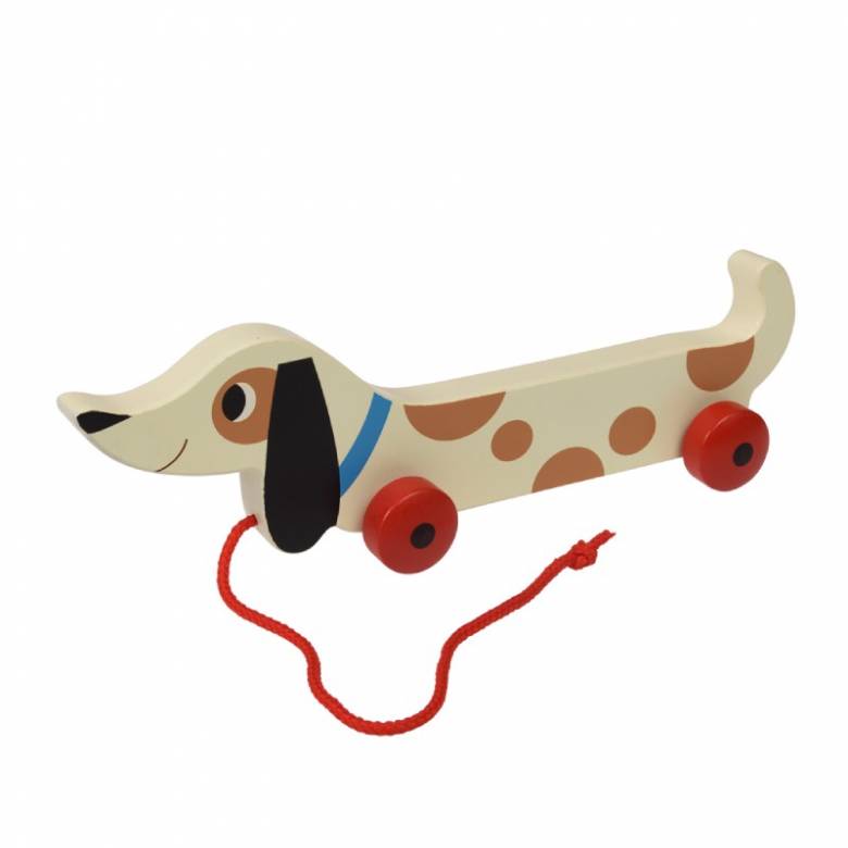 Wooden Sausage Dog Pull Along Toy 3+