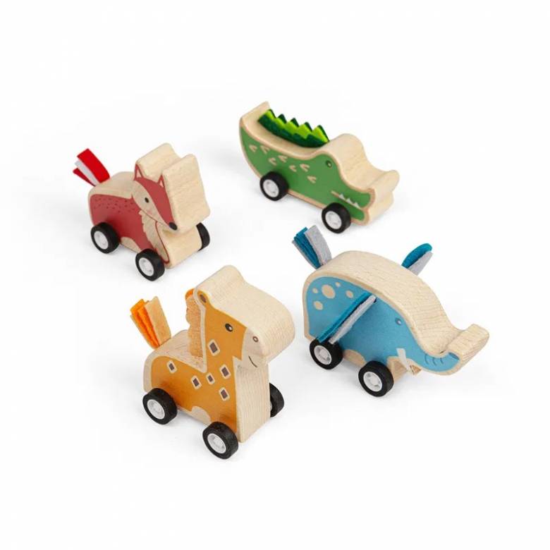 Wooden Animal Pull Back Toy 3+