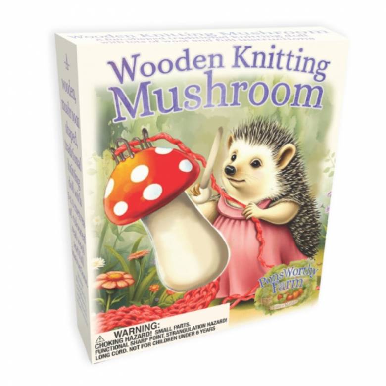 Wooden Knitting Mushroom 6+