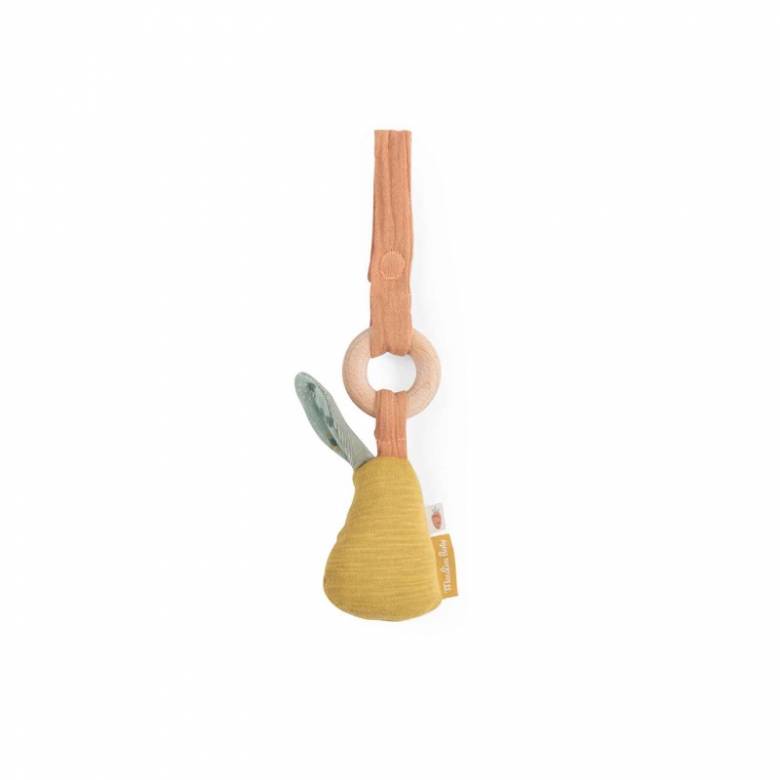 Wooden Pear Ring Rattle Teether Toy By Moulin Roty 0+