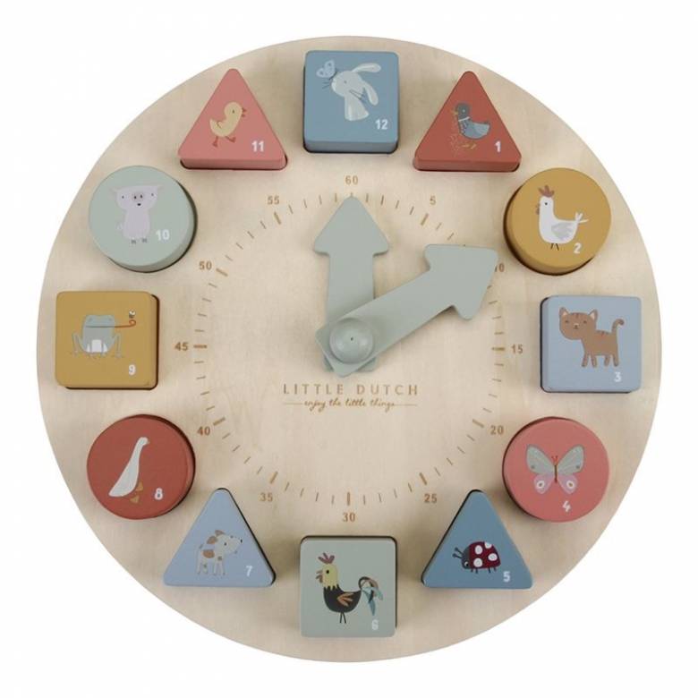 Wooden Puzzle Clock By Little Dutch 2+