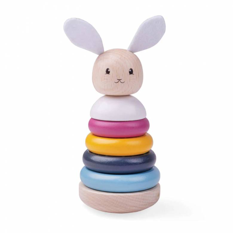 Wooden Rabbit Stacking Rings 1+