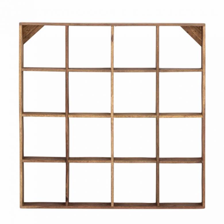 Wooden Sectional Cubby Wall Shelf Unit