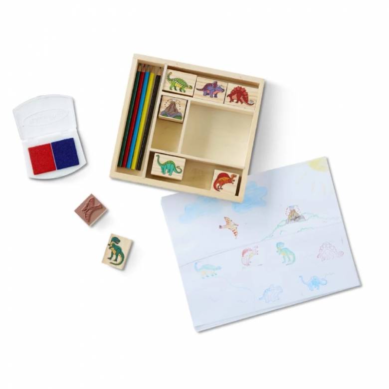 Wooden Stamp Set - Dinosaurs 4+