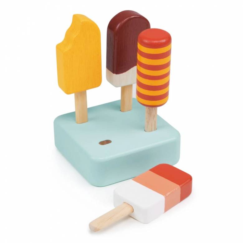 Wooden Sunny Ice Lolly Stand Play Food 2+