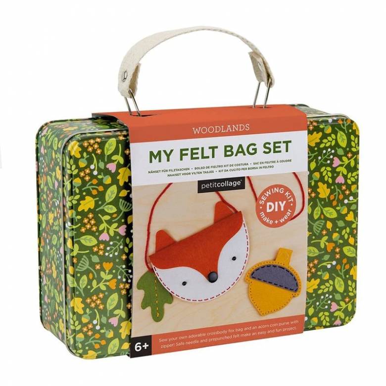 Woodlands Fox My Felt Bag Set - Craft Kit In Tin 6+