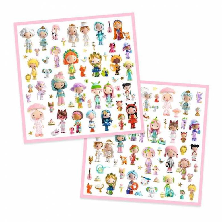 World Of Tinyly - Pack Of 160 Metallic Stickers By Djeco 4+