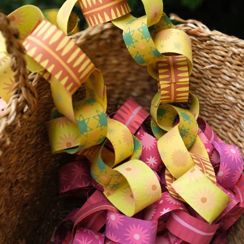 Yellow & Green Paper Chain Kit